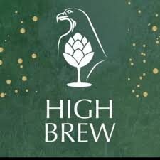 High Brew logo featuring an eagle and hop cone, representing the microbrewery and multi-cuisine restaurant in JP Nagar, Bengaluru.